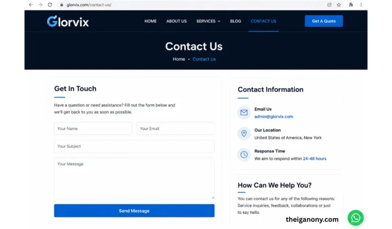 Glorvix com Contact Us
