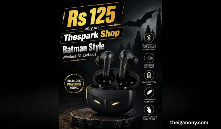 Rs 125 only on Thespark Shop Batman Style Wireless BT Earbuds